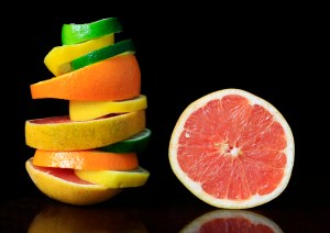 Stacked citrus fruit Food Photography